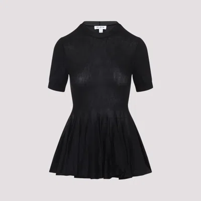 ALAÏA BLACK PEPLUM TOP