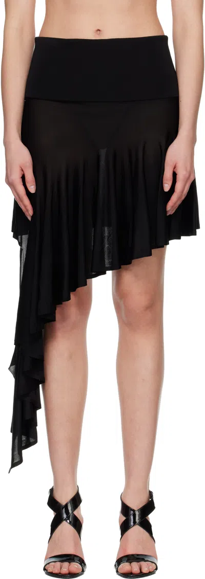 Alaïa Asymmetric Pointed Skirt In Black