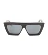 Alaïa Black Rectangular Sunglasses In Black