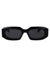Alaïa Alaia Black Recycled Acetate Sunglasses In Blue