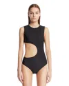 Alaïa Women Black One-piece Swimsuit With Cut-out In Black