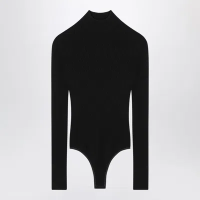 Alaïa Black Ribbed Turtleneck Body