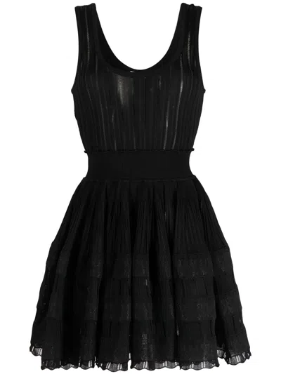 Alaïa Black Shiny Crinoline Dress For Women