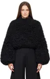 Alaïa Cropped Fringe Wool Bomber Jacket In 994 - Ebene