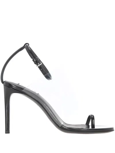 Alaïa Alaia Black Single Toe Strap Sandals In Transparent