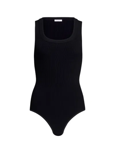 ALAÏA BLACK SLEEVELESS BODYSUIT