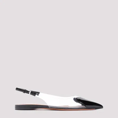 ALAÏA WHITE SLINGBACK LEATHER BALLET FLATS