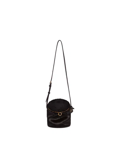 Alaïa Black Small La Canette Pony Hair Bag