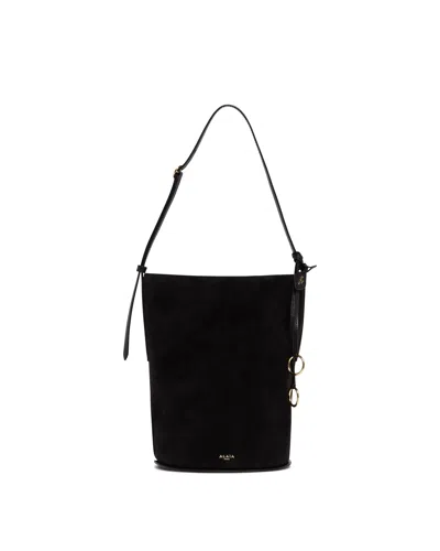 Alaïa Black Small Suede Bucket Bag
