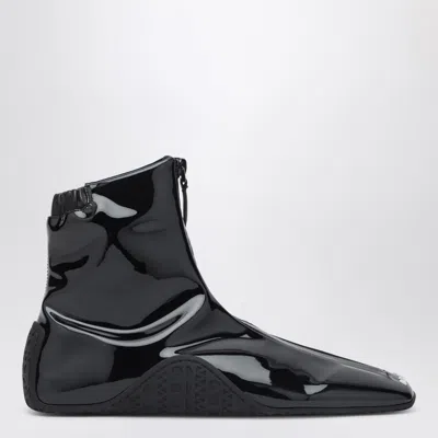 ALAÏA BLACK SNEAKER IN COATED STRETCH FABRIC
