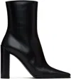 Alaïa Square Leather Ankle Boots In Black