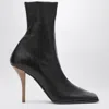 Alaïa Alaia Noir Leather Ankle Boots 90 In Black