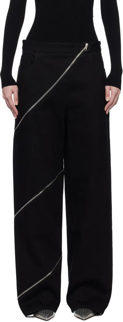 ALAÏA BLACK SPIRAL JEANS
