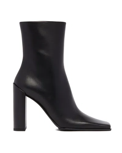 ALAÏA BLACK SQUARE ANKLE BOOTS