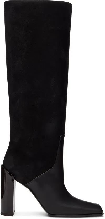 Alaïa Black Square Knee Boots