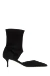 Alaïa Suede Cut-out Ankle Boots 55 In Black