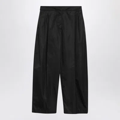 ALAÏA ALAIA  BLACK TAILORED PANTS IN TECHNICAL TAFFETA