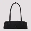 Alaïa Teckel Shoulder Bag In Black Nabuk Calf Leather In Black