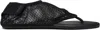 Alaïa Black Fishnet Fabric Thing Sandals In Black