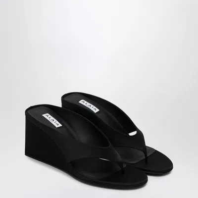 Alaïa Alaia Black Thong Mule With Wedge Women