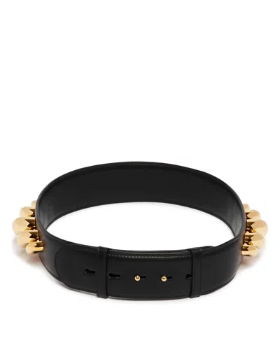 Alaïa Black Torsion Jewel Leather Belt