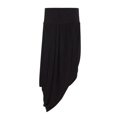 Alaïa Alaia Black Twisted Viscose Midi Skirt