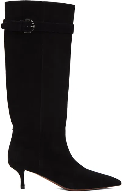 Alaïa Black Vented Boots In 999 Noir