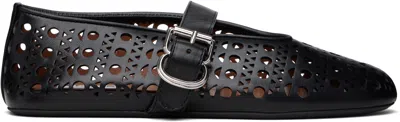 Alaïa Black Vienne Lambskin Ballerina Flats