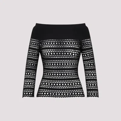 ALAÏA BLACK VIENNE TOP