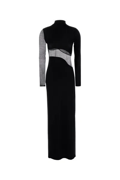 Alaïa Alaia Black Viscose Blend Long Dress