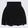 Alaïa Full Skirt With Pleated High Waist In Noir Alaia