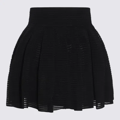 ALAÏA BLACK VISCOSE MINI SKIRT