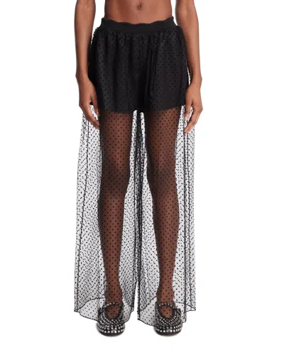 Alaïa Black Wide Mesh Pants
