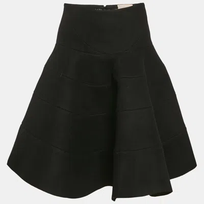 Pre-owned Alaïa Black Wool Mini Skirt M