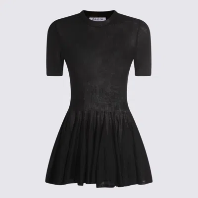 ALAÏA BLACK WOOL TOP