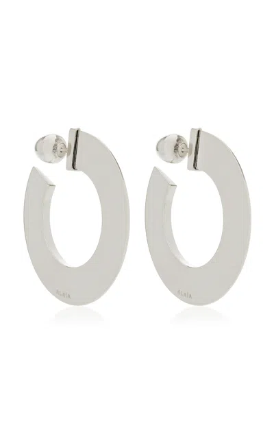 Alaïa Blade Small Hoop Earrings In Metallic