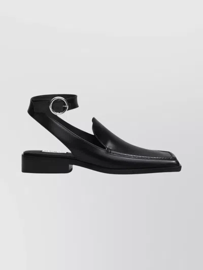 Alaïa Block Heel Open Back Square Toe Sandals In Black