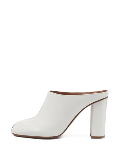 Pre-owned Alaïa Block-heel Mules In White
