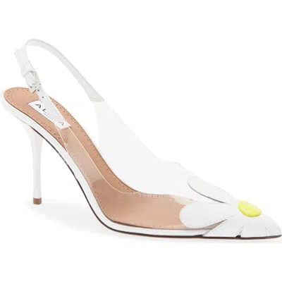 Alaïa Bloom Slingback Pump In White