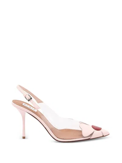 Alaïa Bloom Floral Pattern Pvc Slingback Pumps With A Stiletto Heel In Pink