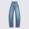 Alaïa Wide Leg Trousers Belt Loops In Blue