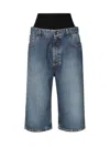 Alaïa Blue Cotton Denim Jeans In Blue