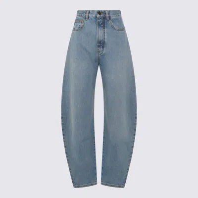Alaïa Blue Cotton Denim Jeans