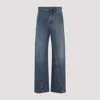 Alaïa Twisted Stitch Wide-leg Jeans In Blue