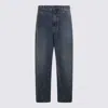 Alaïa Twisted Stitch Wide-leg Jeans In Blue