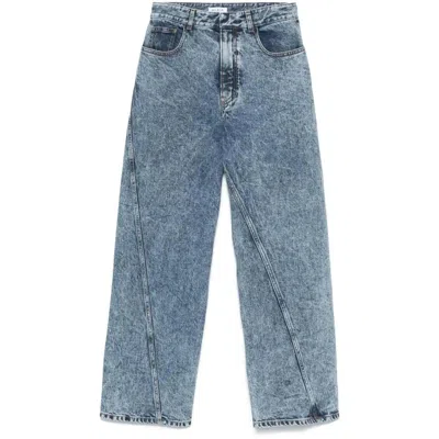 Alaïa Blue Denim - Straight-leg Jeans Women