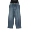 Alaïa Washed Straight-leg Jeans In Gray