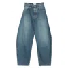 Alaïa Alaia Rounded Blue Jeans With Faded Effect Women In Blue