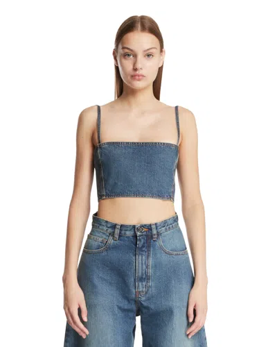 Alaïa Blue Denim Bustier