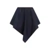 Alaïa Triangle Asymmetric Denim Miniskirt In Blue